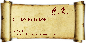 Czitó Kristóf névjegykártya