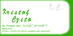 kristof czito business card